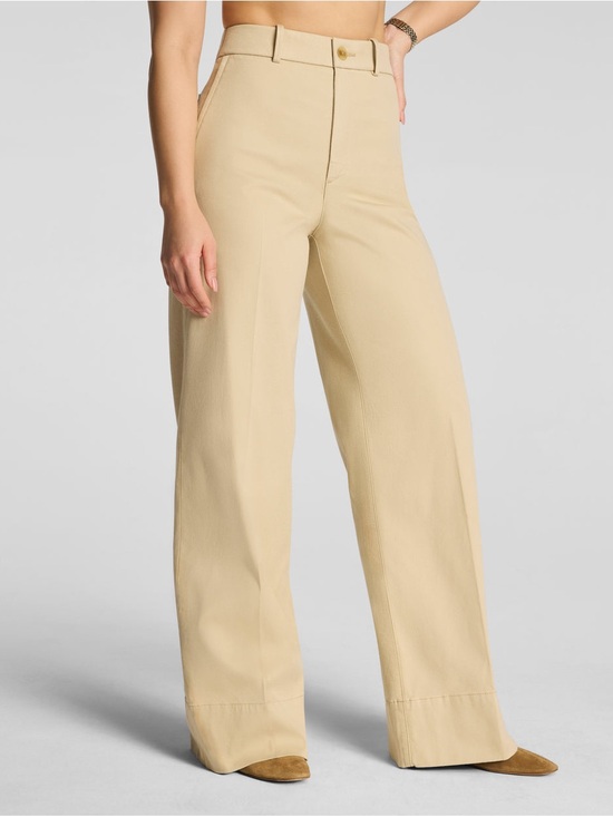 SPANX Pants - SPANX Wide-Leg High-Rise Pants in Light Beige